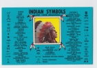 INDIAN SYMBOLS AND THEIR MEANINGS . Old PC . USA - Native Americans