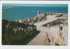 FORTRESS EL MORRO AT ENTRANCE TO SAN JUAN HARBOR . Old PC . PUERTO RICO - Puerto Rico