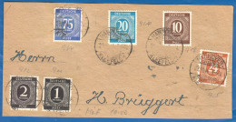 Deutschland; Alliierte Besetzung MiNr. 911, 912, 918, 924, 925 Und 934; Briefstück 23.10.1946 - Storia Postale