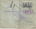 CC SEVILLA A INGLATERRA 1938 MARCA CENSURA MILITAR MAT HEXAGONAL CORREO AEREO Y MARCA ANULACION CORREO AEREO EN NEGRO AL - Brieven En Documenten