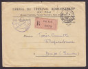 France GREFFE Du Tribunal Administratif De PAU Registered Recommandée Label PAU P.P. 1960 Cover - Lettres Civiles En Franchise