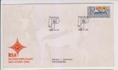 South Africa , Back Ground Image, Stag, Animals,Flag  -Stamp Card, 1986, - FDC