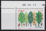 = Timbre En Coin Daté Europa, Les Forêts, Arbres, Feuilles Et Champignons 0.75€  Gommé N°4551 - 2010-2019