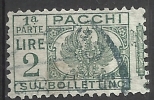 # 1927 - 2 L. - Aquila, Cifra E Fasci - Sezione Bollettino - Usato - Postal Parcels