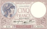 5 Francs Violet Type 1917 - 5 F 1917-1940 ''Violet''