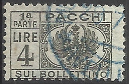 # 1946 - 4 L. - Aquila E Cifra, Senza Fasci - Sezione Bollettino - Usato - Paketmarken