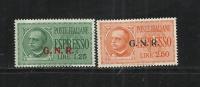 REPUBBLICA SOCIALE 1944: GNR ESPRESSI SERIE COMPLETA MNH SOPRASTAMPE DEL II E III TIPO - Mint/hinged