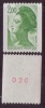 LIBERTE DE GANDON 2.00 VERT N°2487+2487a  ROULETTE - 1982-1990 Liberté (Gandon)