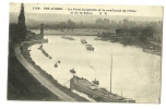 FIN D'OISE(78)1916-le Pont Suspendu Et Le Confluent De L'Oise Et De La Seine-péniches Et Bateaux - Conflans Saint Honorine