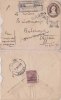 Br India King George V, Postal Stationery Envelope, Princely State Gwalior Overprint, Registered, Snake, Sun, Astronomy - Gwalior