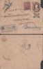 Br India King George V, Postal Stationery Envelope, Princely State Gwalior Overprint, Registered, Snake, Sun, Astronomy - Gwalior