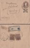 Br India King George V, Postal Stationery Envelope, Princely State Gwalior Overprint, Registered, Snake, Sun, Astronomy - Gwalior