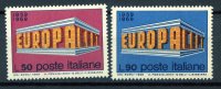 Italie** N° 1034 /1035 - Europa 1969 . - 1969