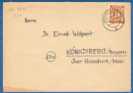 Deutschland; Alliierte Besetzung MiNr. 925; Brief V Leonberg Württ N Königsberg Bayern; 29.03.1947 - Lettres & Documents