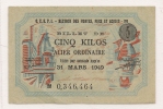 BILLET 5 KILOS ACIER ORDINAIRE /MONNAIE MATIERE /  ANNEE 1949 - NEUF - Buoni & Necessità