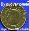 BELGIO BELGIQUE 10 CENT 2000 DA DIVISIONALE BU FDC RARITA´ SOLO 40.000 ESEMPLARI - Belgien