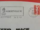 OBLITERATION FRANCAISE 1991 ALBERTVILLE 73 JEUX OLYMPIQUES - Hiver 1992: Albertville