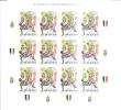 54070)foglio Intero Di 12 Valori Da 0.41€ Serie JUVENTUS CAMPIONE D'ITALIA - Complete Vellen