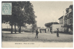 (91) ATHIS-MONS Place De La Gare 1906 Cachet D´Ambulant Au Verso. Vélos. Timbre Non Oblitéré Au Recto. Hôtel - Athis Mons