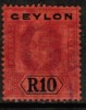 CEYLON   Scott # 213  F-VF USED - Ceylan (...-1947)