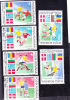 Coupe Du Monde Football Preliminary,full Set 6 Stamps 1990,VFU, CTO Romania. - 1990 – Italia