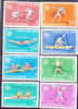 Olympic Games Seul;Scrime,Rowing Etc.,full Set 8 Stamps 1988,VFU, CTO Romania. - Usado