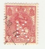 Nederland 1899  Wilhelmina 5c (o) Perfin K - Oblitérés