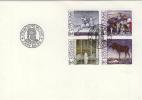 Enveloppe Avec Cachet " Jönköping 16.2.1982 John Bauer " Timbres De Carnet 1160 à 1163 - Briefe U. Dokumente