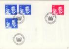 Enveloppe Avec Cachet " Stockholm 26.2.1980 Timbres 1083,1084 Et 1083ab De Carnet - Covers & Documents