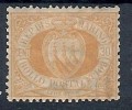 1892-94 SAN MARINO STEMMA 30 CENT MH * - RR8764-2 - Unused Stamps