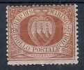 1892-94 SAN MARINO STEMMA 65 CENT MH * - RR8764-2 - Nuovi