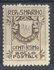 1910 SAN MARINO STEMMA 1 CENT MH * - RR8766 - Ungebraucht