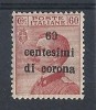 1919 TRENTO E TRIESTE 60 C CORONA MH * - RR8772 - Trente & Trieste