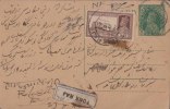 Br India King George Vl, Postal Card, Registered, Bearing 4 An Train, India As Per The Scan - 1936-47 Koning George VI