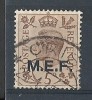 1943-47 OCC. INGLESE MEF USATO 5 P - RR8789 - Ocu. Británica MEF