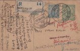 Br India King George VI, Postal Card, Registered, India As Per The Scan - 1911-35 Roi Georges V