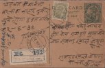 Br India King George VI, Postal Card, Registered, India As Per The Scan - 1911-35 Roi Georges V