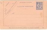 REF LTR7 - CARTE LETTRE TYPE MOUCHON RETOUCHE 25c  NEUVE - Letter Cards