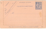 REF LTR7 - CARTE LETTRE TYPE MOUCHON RETOUCHE 25c  NEUVE - Cartoline-lettere