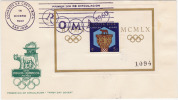 Costa Rica - 1960 - FDC, Special Cancellation - Jeux Olympiques De Rome - Souvenir Sheet - 14-12-60 - Summer 1960: Rome