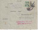 CANARIAS CC ALEMANIA SELLOS AEREOS PROVISIONALES DE CANARIAS Y ISABEL 50CTS MAT SANTA CRUZ DE TENERIFE Y CENSURA MILITAR - Storia Postale