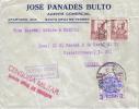 CANARIAS CC ALEMANIA SELLOS AEREOS PROVISIONALES DE CANARIAS Y PAREJA ISABEL 25CTS X 2 MAT SANTA CRUZ DE TENERIFE Y CENS - Storia Postale