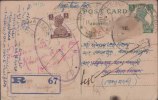 Br India King George VI, Postal Card, Registered, India As Per The Scan - 1936-47 Roi Georges VI