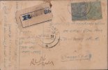 Br India King George V, Bearing On Post Card, Registered, India As Per The Scan - 1911-35 Koning George V