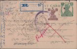 Br India King George VI, Postal Card, Registered, India As Per The Scan - 1936-47 King George VI