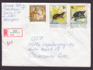 Hungary Registered Recommandée Eischreiben TATABÁNYA Label 1990 Cover To Soviet Union USSR CCCP Otter Turtle - Briefe U. Dokumente