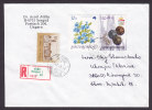 Hungary Registered Recommandée Eischreiben SZEGED Label 1993 Cover To Ukraine Olympic Games Flowers Suzuki Motor Cycle - Covers & Documents