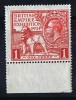 1924 Wembley Lion 1 D.  With Margin Tab  SG 430  MNH - Ongebruikt