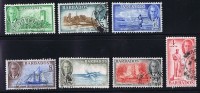 BARBADOS  1950  George VI Pictorials  7 Used Values - Barbados (...-1966)