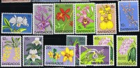 BARBADOS  1974  Native Flowers  13 Values All MNH ** - Barbados (...-1966)